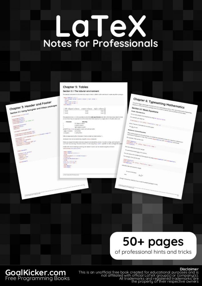 Latex notes for professionals pdf free download books