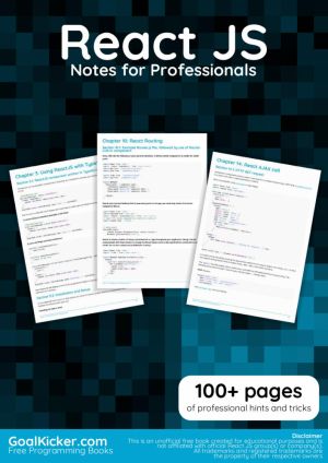 React JS Notes for Professionals