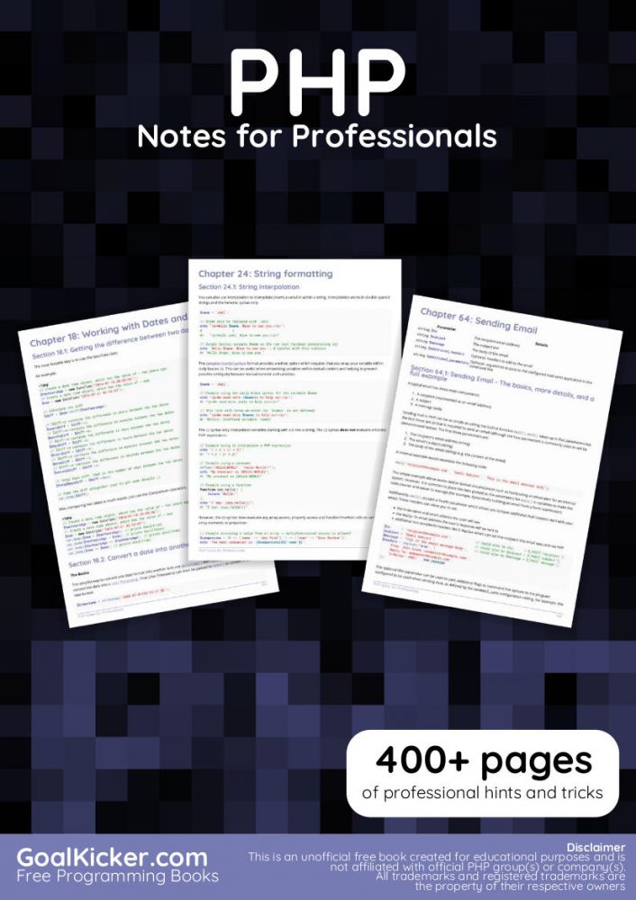 PHP Notes for Professionals.pdf - Free download books